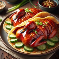 Peking Duck Beijing China — Crispy lacquered skin carved table