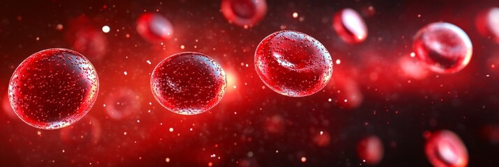 Microscopic view of red blood cells inside a vessel, highlighting cellular health and the intricate details relevant to medical biology studies.
