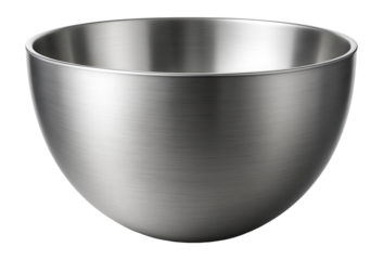 A sleek, minimalist stainless steel bowl for serving fresh berries at breakfast.