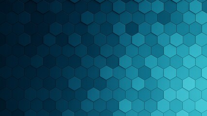Abstract Blue Hexagon Pattern Background with Subtle Shadows and a Gradient Effect for Modern Design