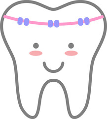 Dental clinic tooth braces smile logo 