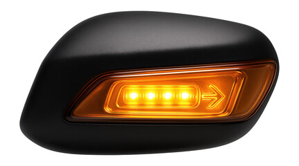 Amber lens side mirror turn signal with built-in LED for enhanced visibility