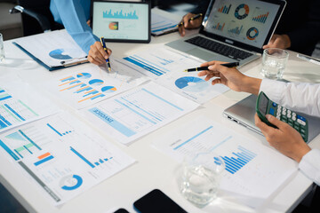 Business team working and update tasks with milestones progress planning and professional investor...