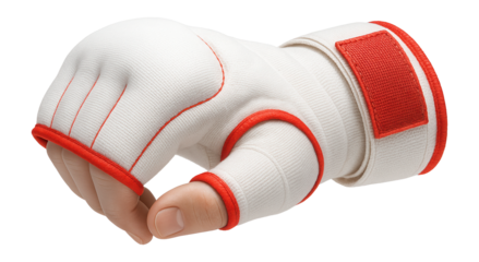 Soft cotton boxing wrap with inner padding for sparring sessions