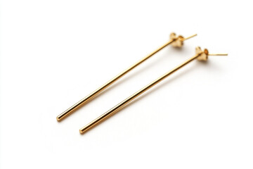 Elegant 3D Gold Threader Earrings with Minimal Aesthetic.
