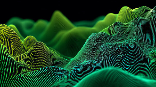 Abstract gradient particle waves seamlessly flowing with soft purple light and bokeh. Orange and blue digital waves. Technology, engineering, science, and artificial intelligence background - Powered by Adobe