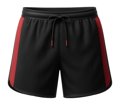 Lightweight nylon running shorts with contrast side stripes