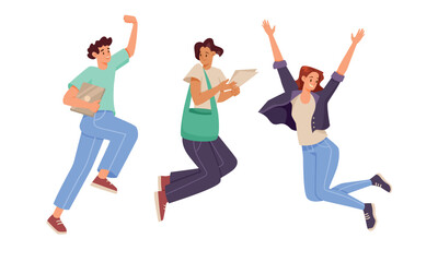 Join us for a Team Celebration with animated characters showcasing our achievements and teamwork