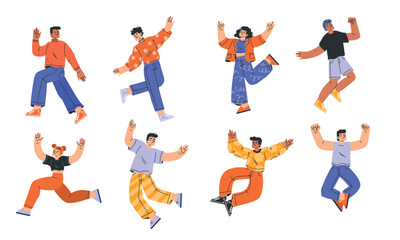 Dynamic Dance Illustrations Featuring a Variety of Characters in Vibrant, Vivid Colors