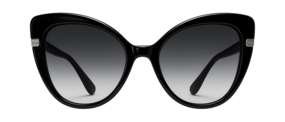 Wide butterfly frames in glossy black acetate
