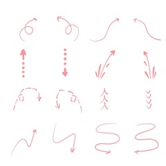 set of hand drawn arrows