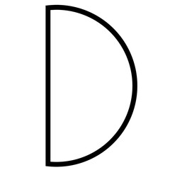 half circle shape outline