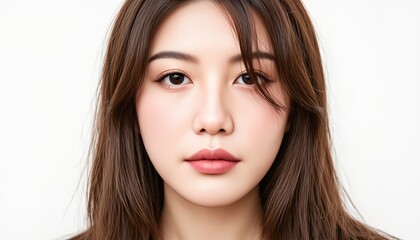 Fototapeta premium Soft Light Portrait of a Young Woman with Natural Makeup