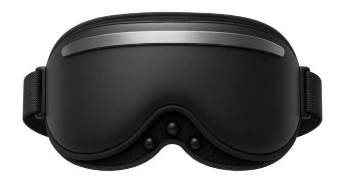 Sleep mask with integrated EEG sensors and adjustable strap for sleep pattern tracking