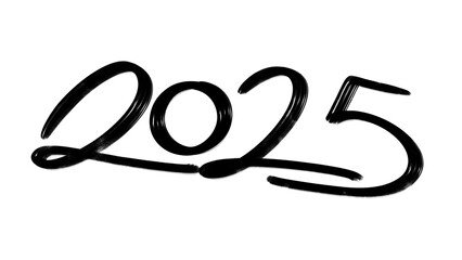 2025 hand drawn design for Happy New Year poster, Brochure design template	
