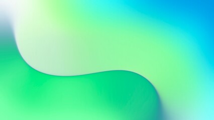 Soft Mint Green Wave Background. Light Pastel Curve Abstract Design