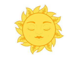  calm boho sun logo design