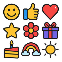 Nice Icons:  Charming Vector Set for App & Web Design