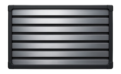 Wall-mounted slatwall panel with horizontal grooves for a retail display area.