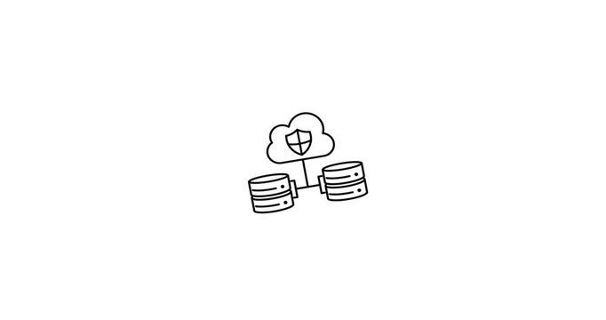 Modern animated icon showing two devices or nodes establishing a connection, representing digital linking, wireless communication, or data transfer. Perfect for use in presentations, apps, websites, a
