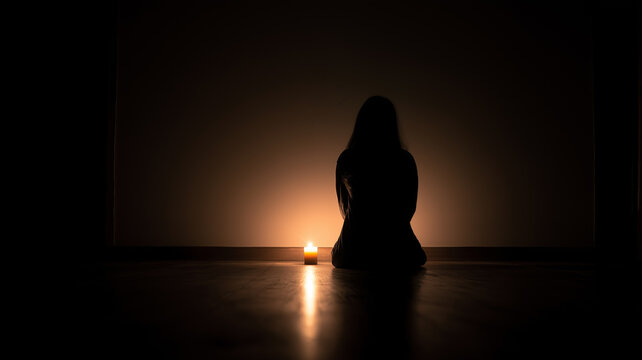 Silent Struggle – A Shadow of Despair, World Suicide Prevention Day Concept