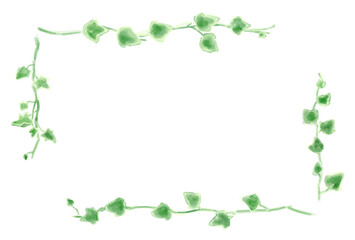 アイビーのイラストセット、ボタニカルナチュラル系。