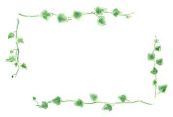 アイビーのイラストセット、ボタニカルナチュラル系。