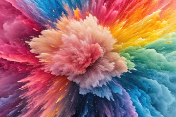 Abstract Colorful Burst Explosion Art Background