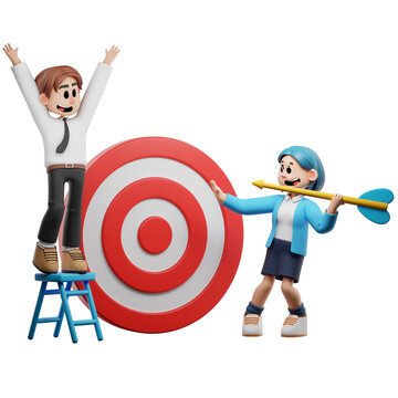 Business Target 3D character