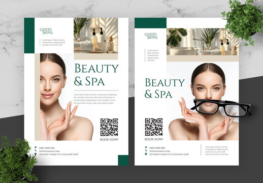 Green And Beige Beauty Flyer