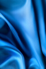 Obraz premium Blue draped satin