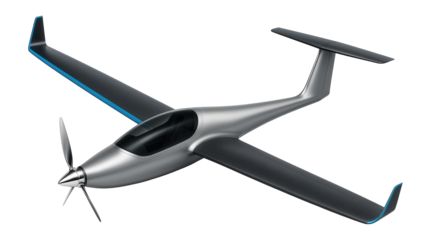 Motorized glider with retractable propeller and streamlined nose