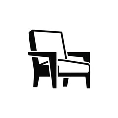 Fototapeta premium Comfortable armchair isolated on a white background I Chair silhouette vector 