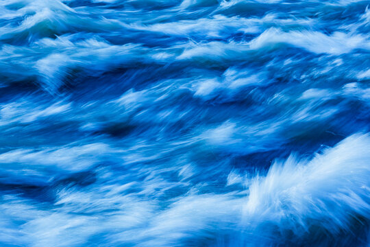 Close-up of whitewater foam on the Elwha River.