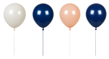 A collection of colorful balloons in a variety of shades, elegantly arranged against a clean background, ideal for celebrations