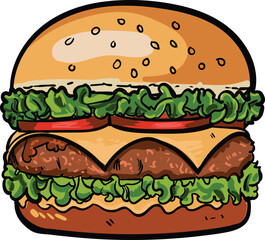 Burger Vector Art for Design and Printing
