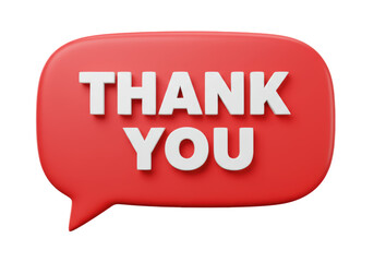 Isolated Thank You Speech Bubble Appreciative
