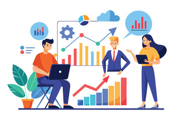 Startup Business Discussion Creative Team Planning New Project Vector

