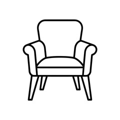 Fototapeta premium Line drawing of a chair illustration vector design