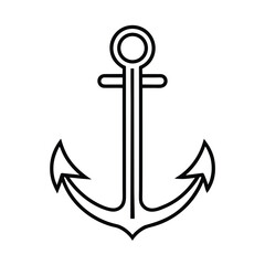 anchor nautical sea ocean boat marine symbol icon