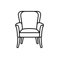 Fototapeta premium A beautiful chair line art coloring page design