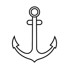 anchor nautical sea ocean boat marine symbol icon