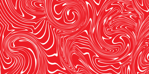 Fototapeta premium Vector graphic of red wavy lines pattern. Optical art, opart striped. eps 10