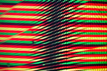 Sci-fi dot grid and glowing LED lines simulating futuristic interface and high-speed data transmission with abstract neon design elements