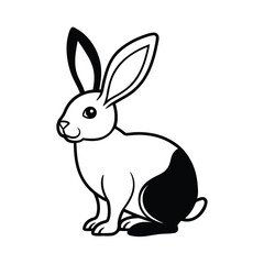 bunny ears vector silhouette easter rabbit clip art