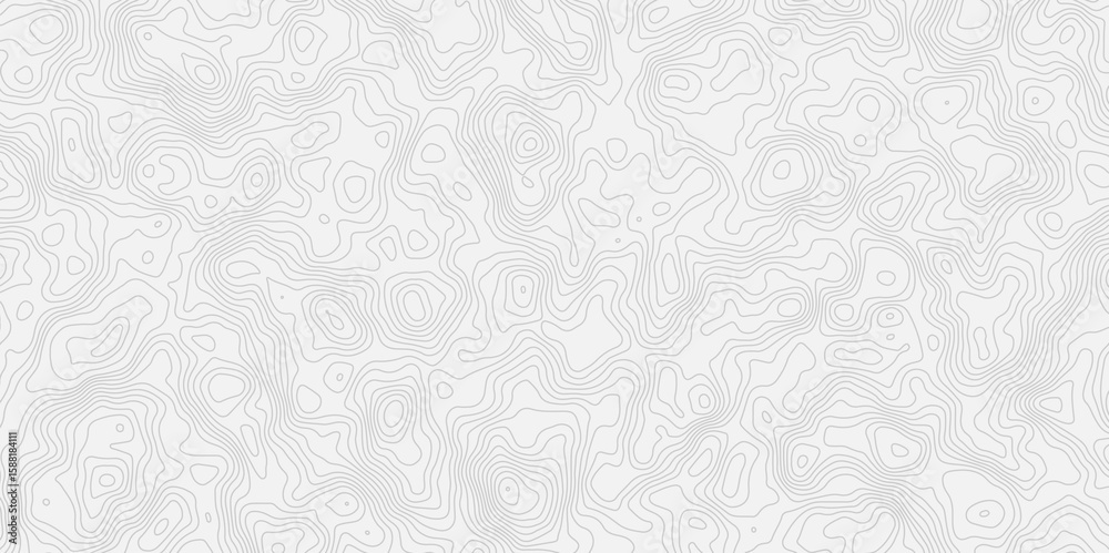 Fototapete abstract modern stylized topo contour line topographic map lines pattern on a white background creat