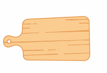 Wooden cutting board with handle in simple design  