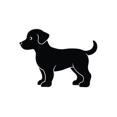 dog illustration silhouette puppy black pet