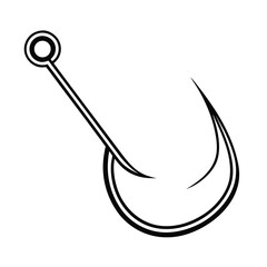 fishing hook vector image for angling and sport