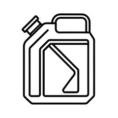 fuel can gasoline container black vector icon